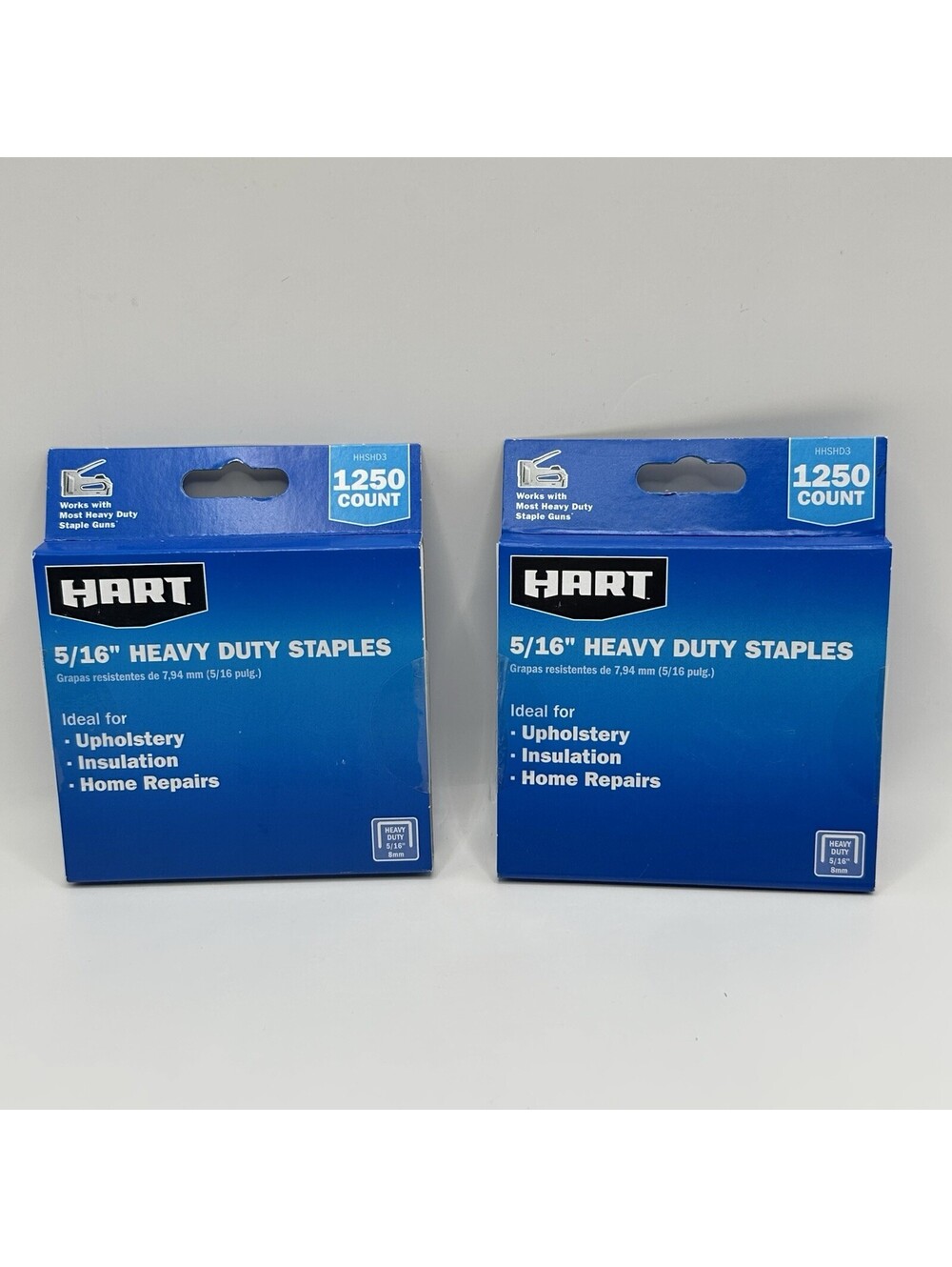 (1250-Pk) Hart Heav Duty Staples 5/16" HHSHD3 (Lot Of 2)